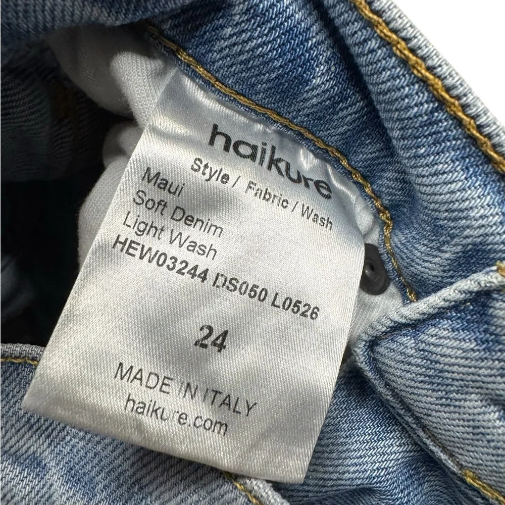 👖✨ Haikure Maui Soft Denim Light‎ Wash Jeans Size 24 Italy ✨👖